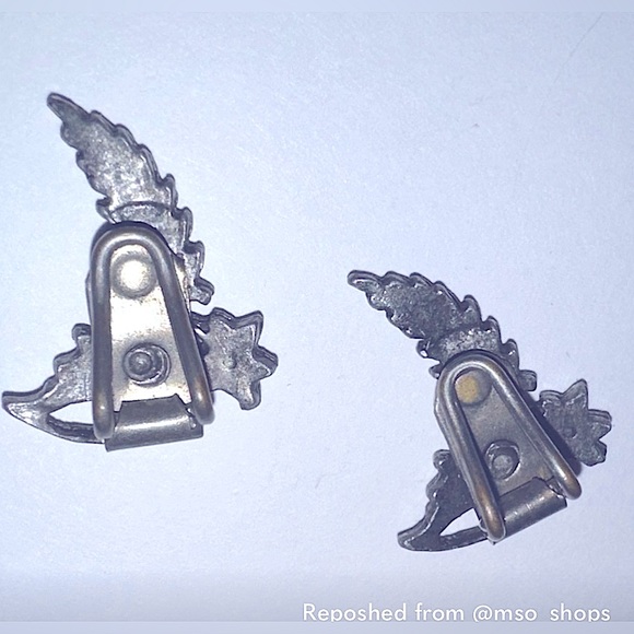 ❌ SOLD not for sale gift Vintage Fern Leaf Flower cast pot metal early 20th C - Picture 4 of 5